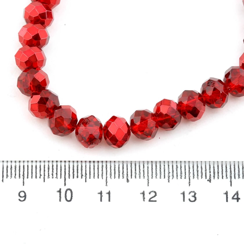 8 mm Kırmızı Kristal Boncuk