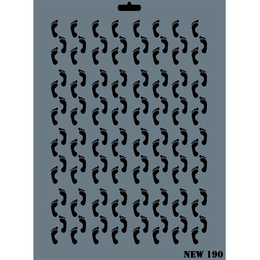 Ayak İzi Stencil Şablon 25X35 cm - Rich New 190
