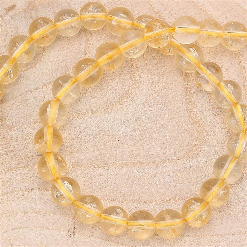Doğal Citrine (Sitrin Taşı) Boncuk
