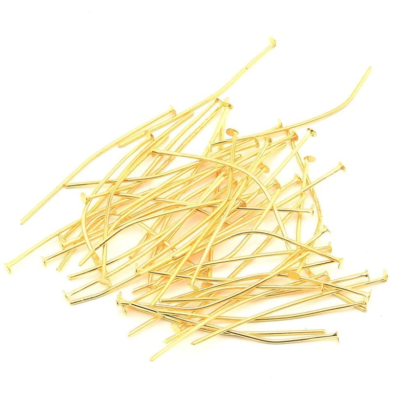 Düz Başlı Takı ve Tesbih Çivisi Gold 10 Adet