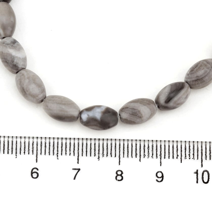 Gri Jasper Taşı Arpa Boncuk