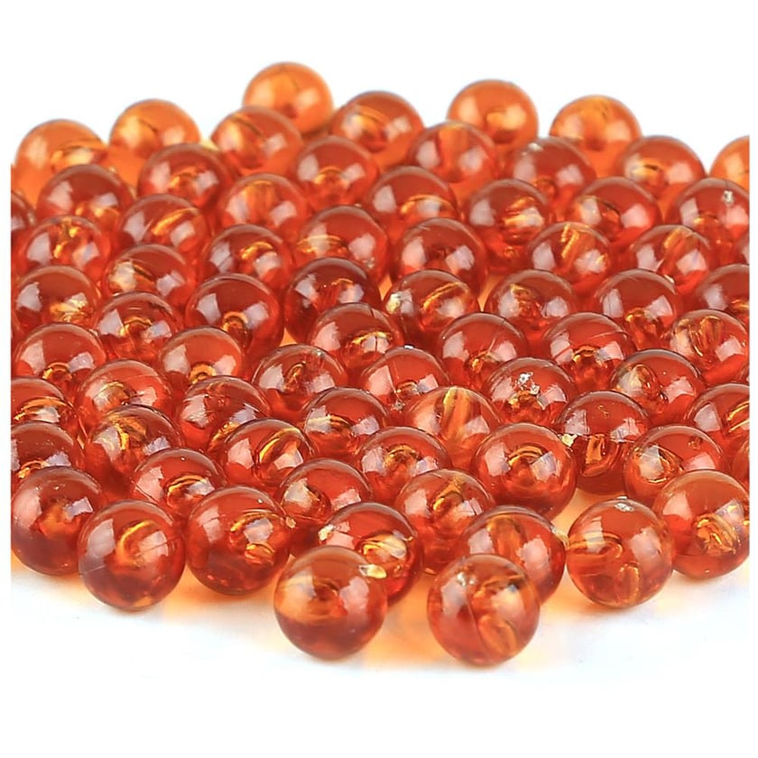 Kahverengi Deliksiz Plastik Boncuk 6 mm