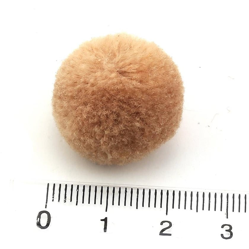 Kahverengi Yün Ponpon 2 cm 10 Adet