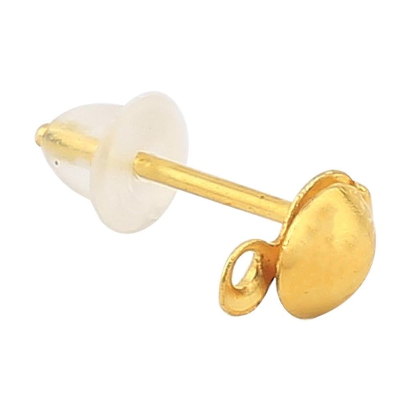 Kapamalı ve Halkalı Gold Küpe Çivisi