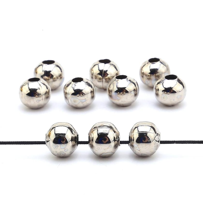 Metal Takı Boncuğu, 8 mm Demir Top