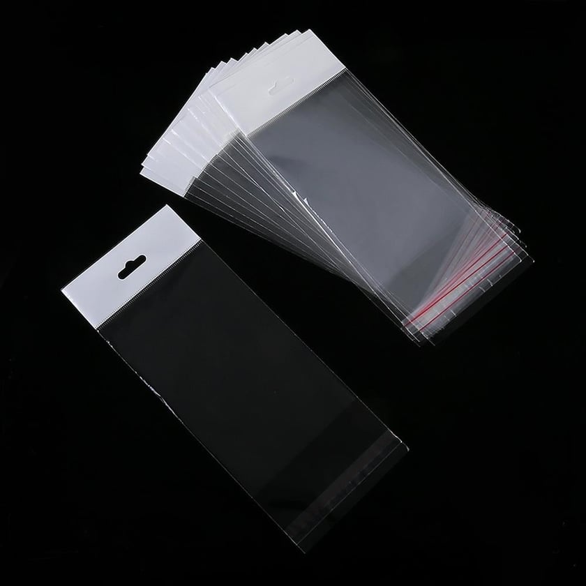 Kendinden Bantlı Askılı Jelatin Poşet 10 cm X 25 cm
