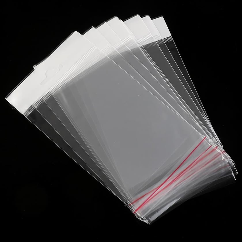 Kendinden Bantlı Askılı Jelatin Poşet 10 cm X 20 cm
