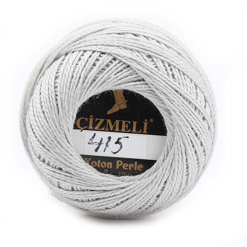 Koton Perle No:8 Etamin Kanaviçe Nakış ipliği 415 Gümüş