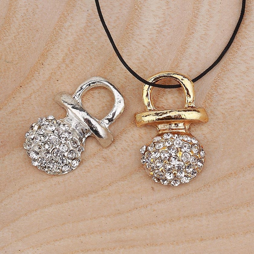 Kristal Taşlı, Metal, Emzik Süs