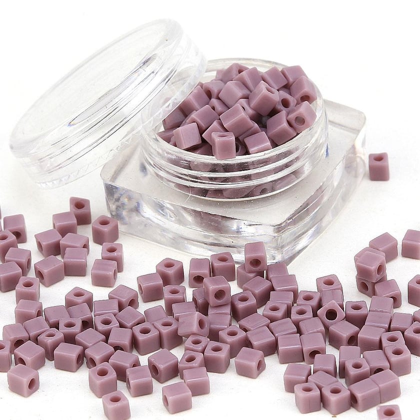 Miyuki Square Cube 3 mm Açık Mor Boncuk