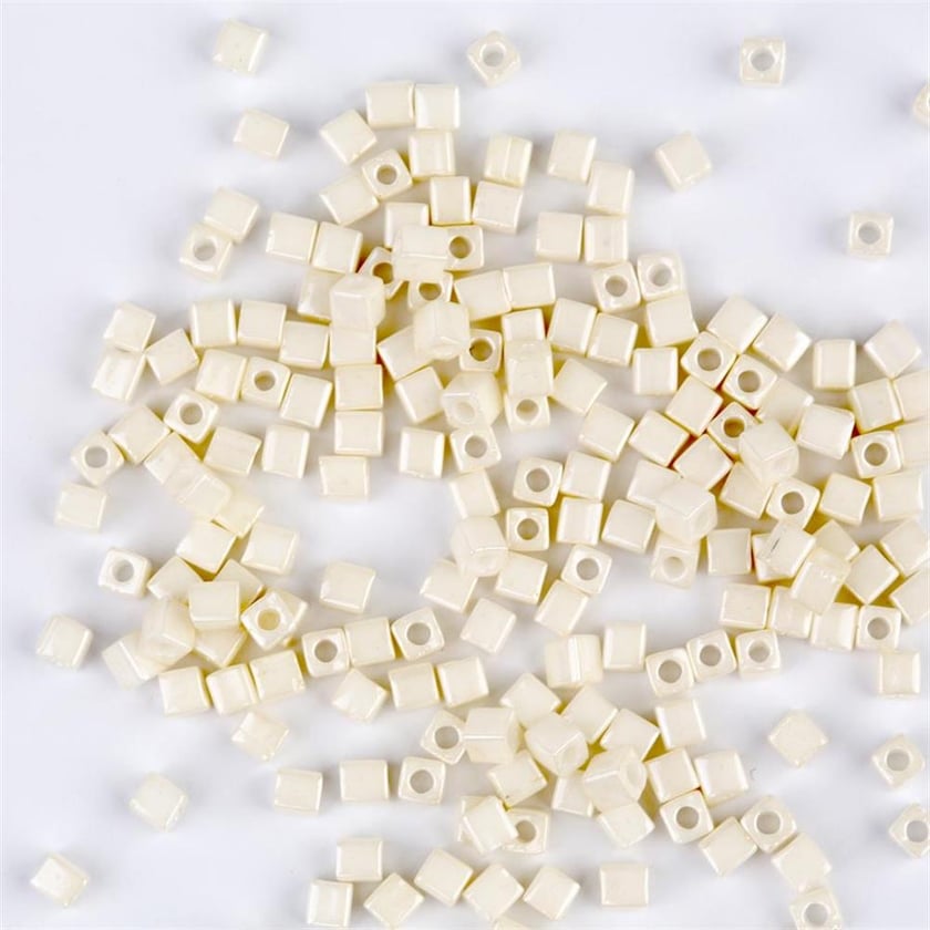 Miyuki Square Cube 3 mm Krem Boncuk