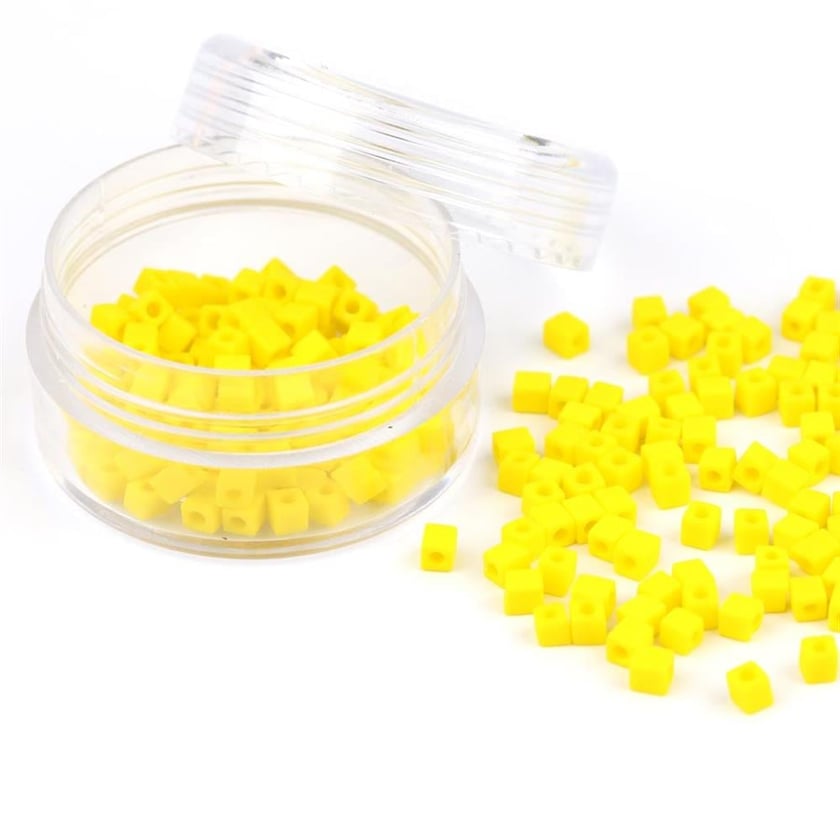 Miyuki Square Cube 3 mm Sarı Boncuk
