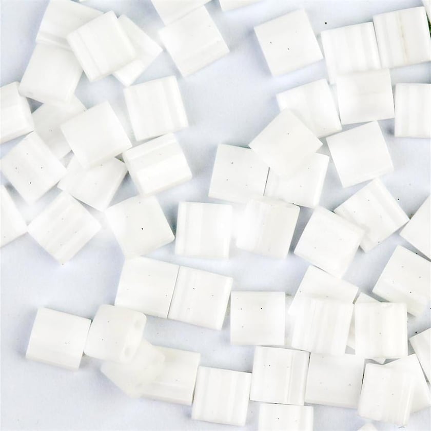 Miyuki Tila Bead 5*5 mm Beyaz Boncuk