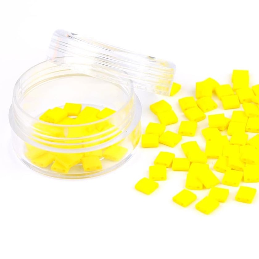 Miyuki Tila Bead 5*5 mm Sarı Boncuk