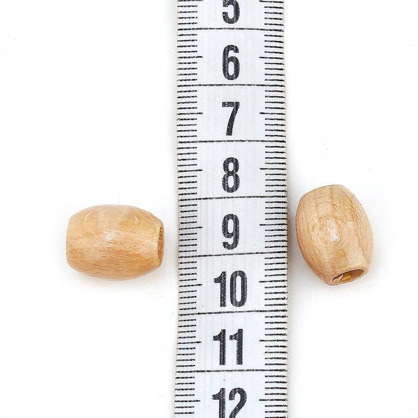 Oval Tahta, Çanta Boncuğu Küçük Boy (20 adet)