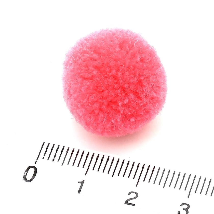 Pembe Yün Ponpon 2 cm 10 Adet