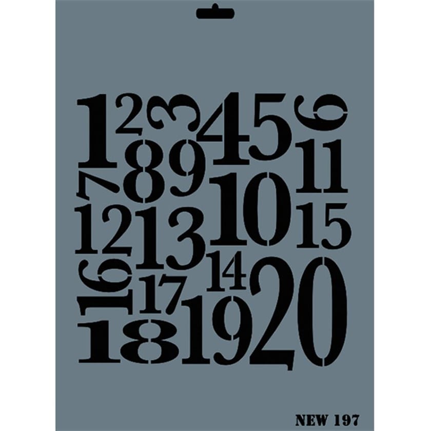 Rakam Stencil Şablon 25X35 cm - Rich New 197