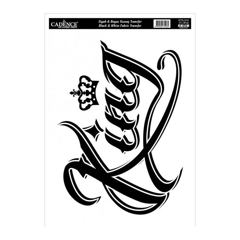 Siyah Beyaz Kumaş Transfer - King 