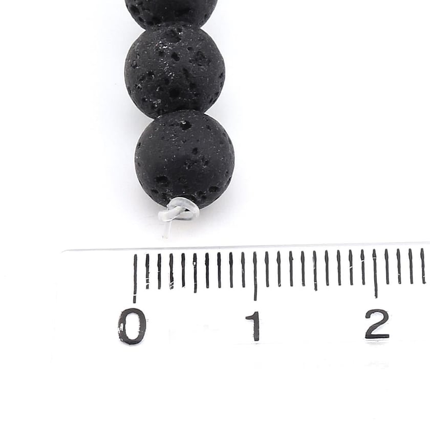 Siyah Lav Taşı Boncuk 8 mm