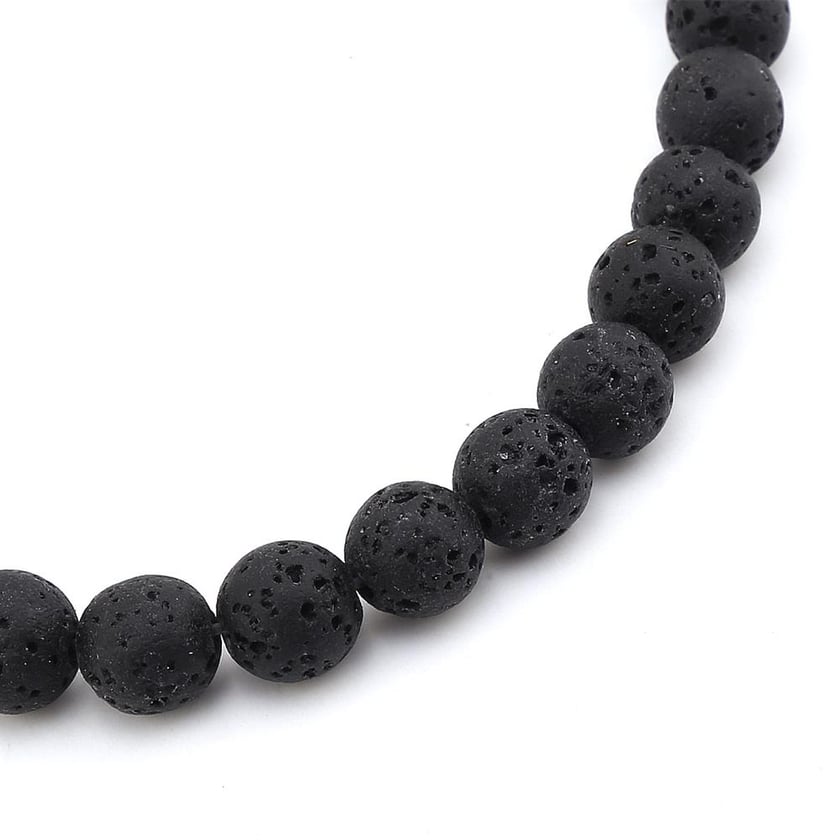 Siyah Lav Taşı Boncuk 8 mm