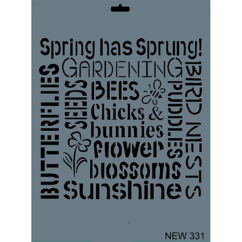 ''Sunshine'' Yazılı Stencil Şablon 25X35 cm - Rich New 331