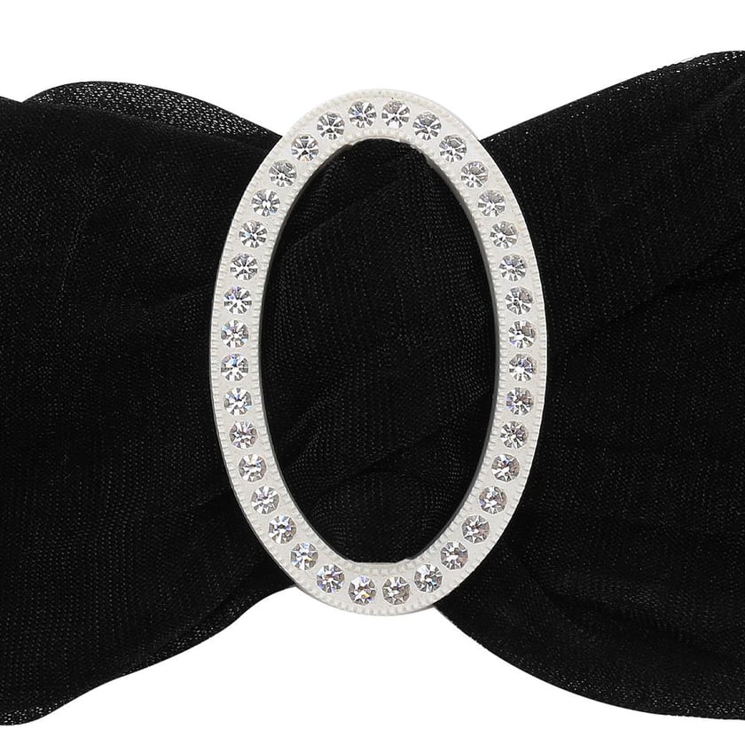 Swarovski Taşlı Beyaz Renk Oval Kemer Tokası
