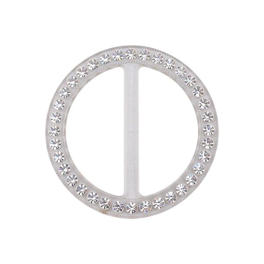 Swarovski Taşlı Şeffaf Yuvarlak Kemer Tokası