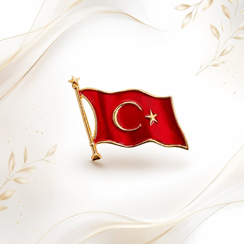 Türk Bayrağı Broş