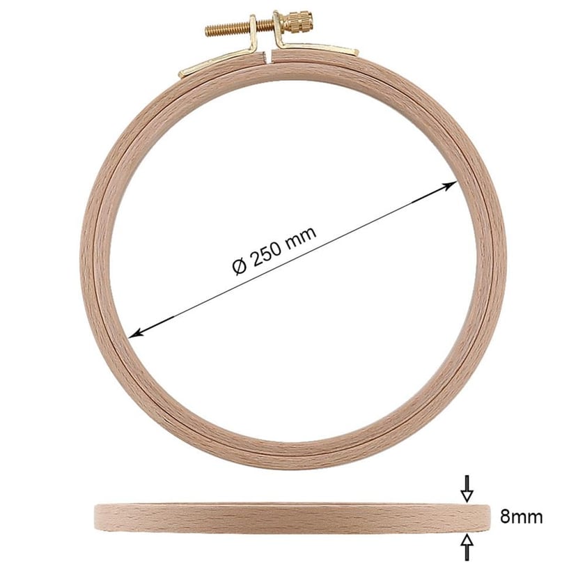 Vidalı Ahşap Kasnak 25 cm
