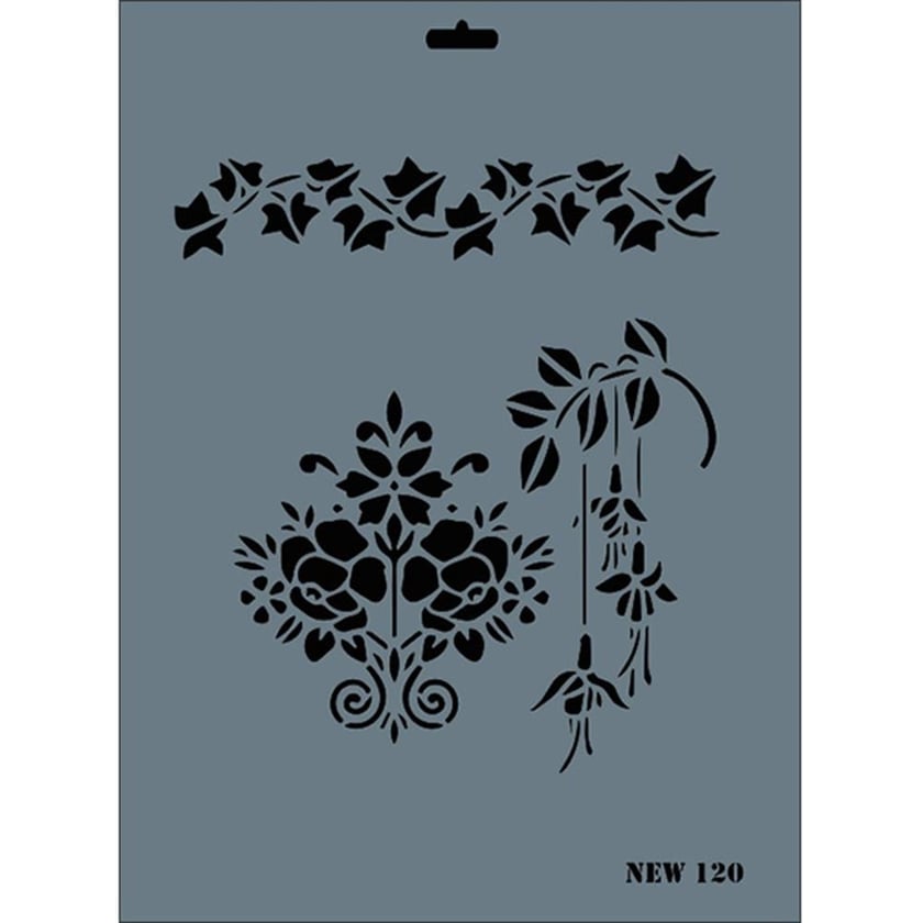 Yaprak Set Stencil Şablon 25X35 cm - Rich New 120