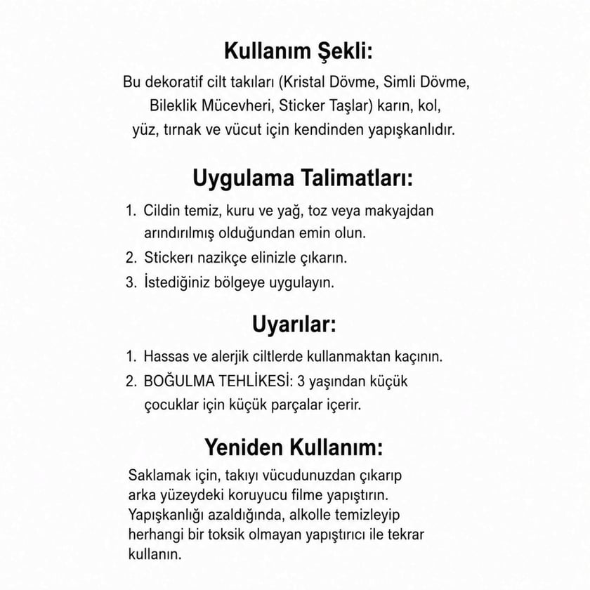 Yıldız Desenli Pembe Renkli Yüz Taşı Sticker Seti