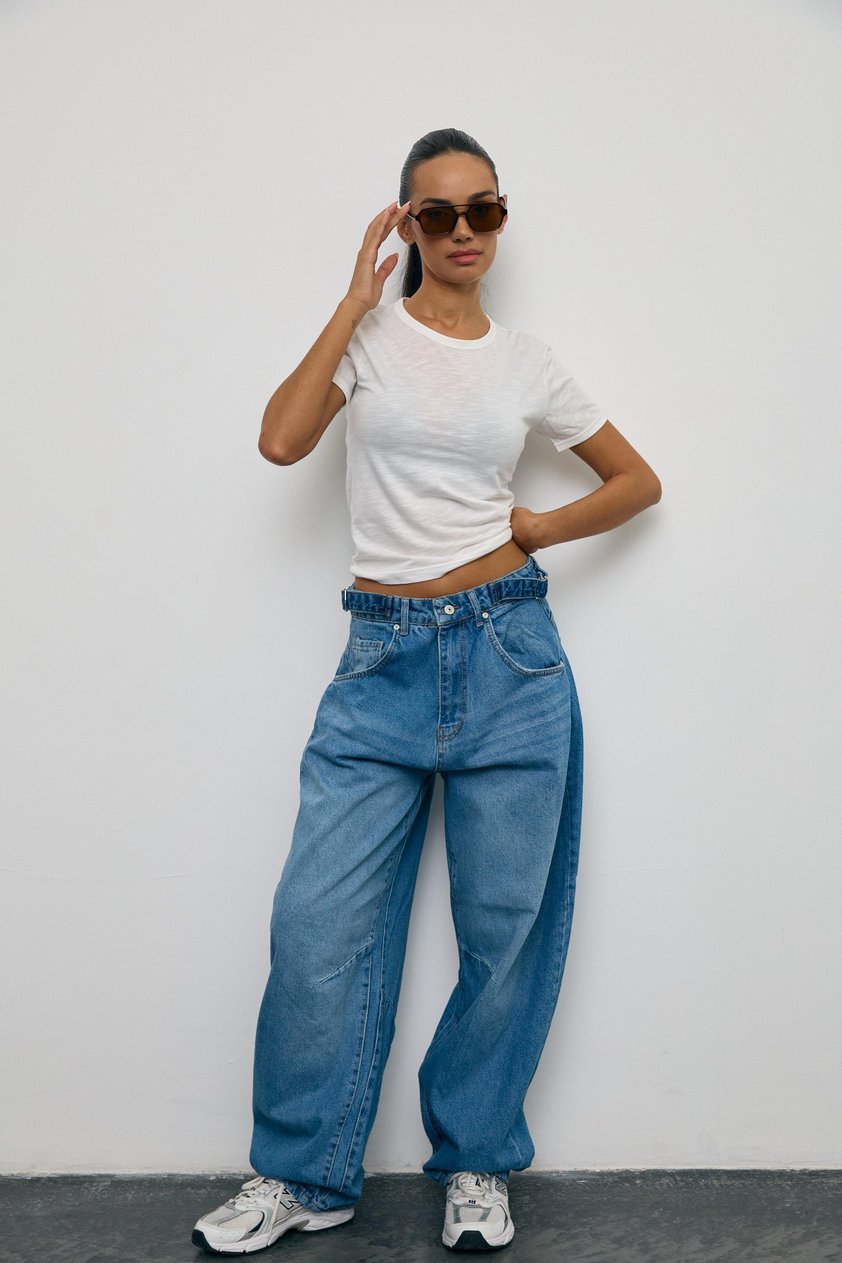 Ekru Flamlı Basic T-Shirt