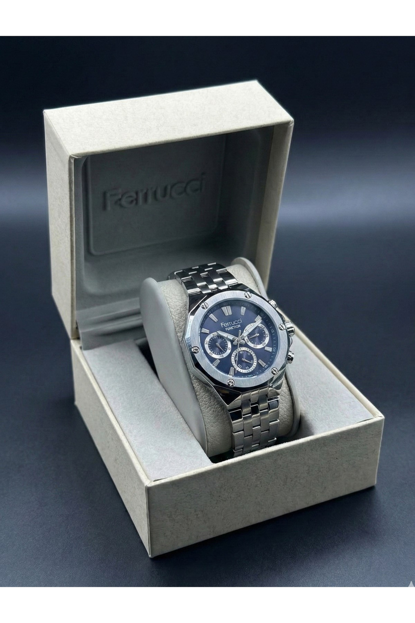 Function Erkek Kol Saati 45 mm Çelik Lacivert Kadran