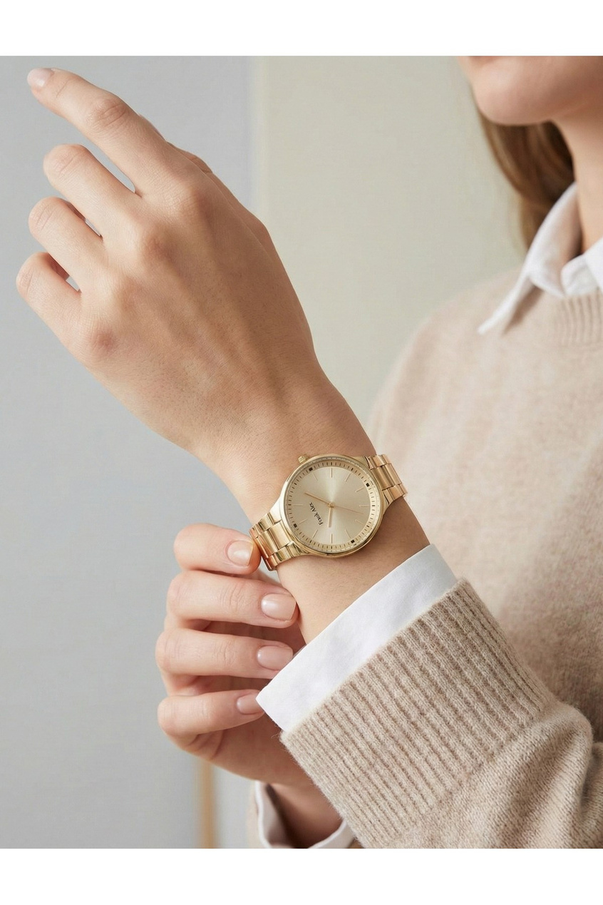 Kadın Kol Saati Gold Çelik 31-34 mm Quartz Kristal Cam