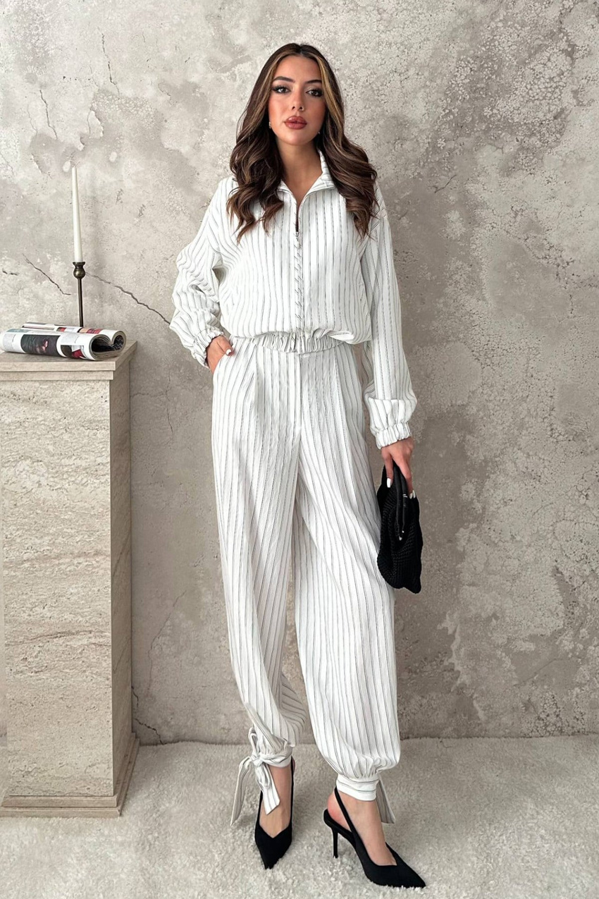 Off-white striped two-piece set