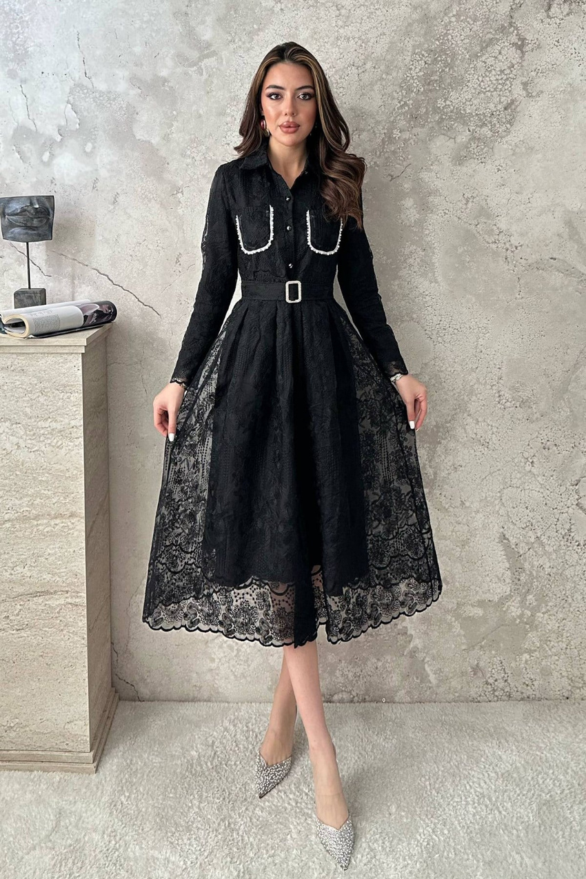 Black Dress with Stones