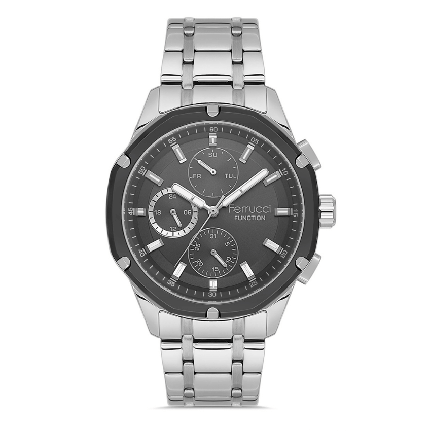 Ferrucci, FER.03569M.03, Erkek Saat, Ferrucci FER.03569M.03 Çelik Kordon Erkek Kol Saati