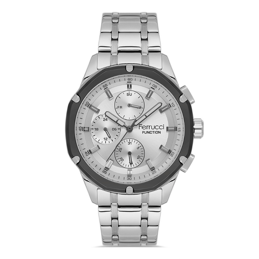 Ferrucci, FER.03569M.04, Erkek Saat, Ferrucci FER.03569M.04 Çelik Kordon Erkek Kol Saati