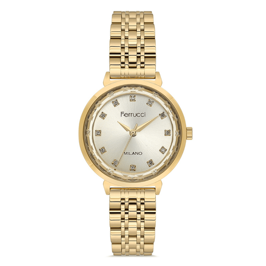 Ferrucci, FER.01126M.01, Kadın Saat, Ferrucci FER.01126M.01 Çelik Kordon Kadın Kol Saati