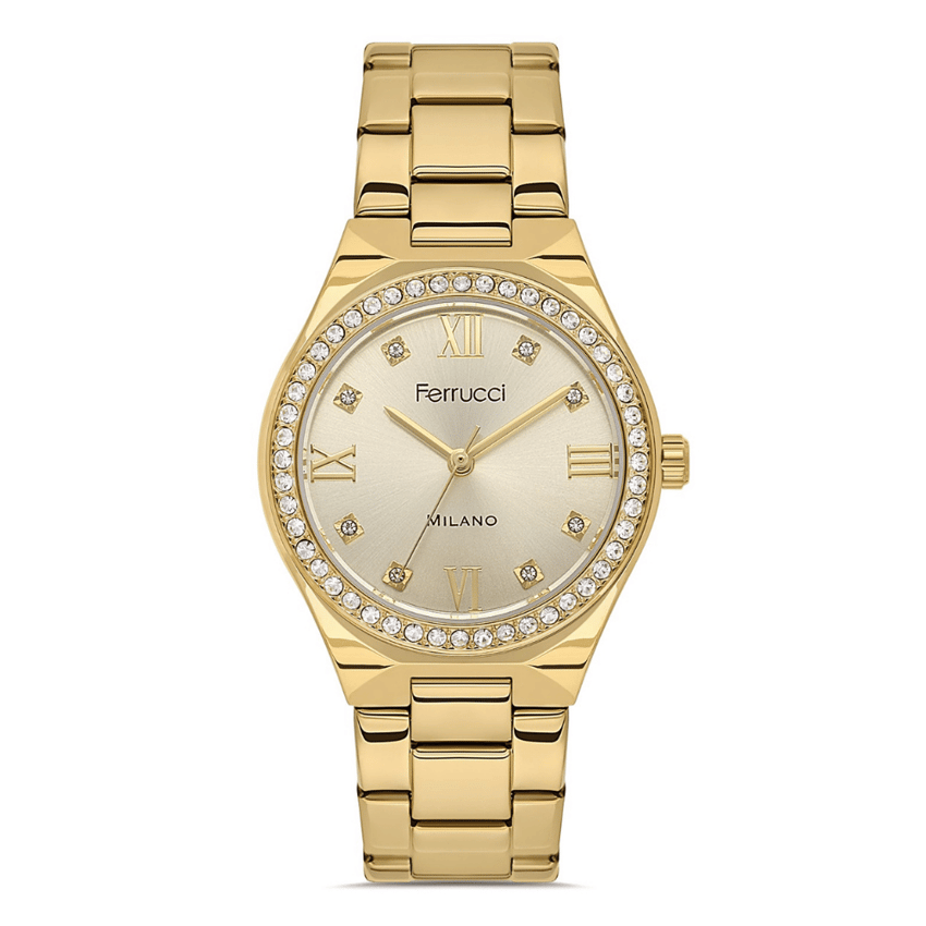 Ferrucci, FER.03480M.03, Kadın Saat, Ferrucci FER.03480M.03 Çelik Kordon Kadın Kol Saati