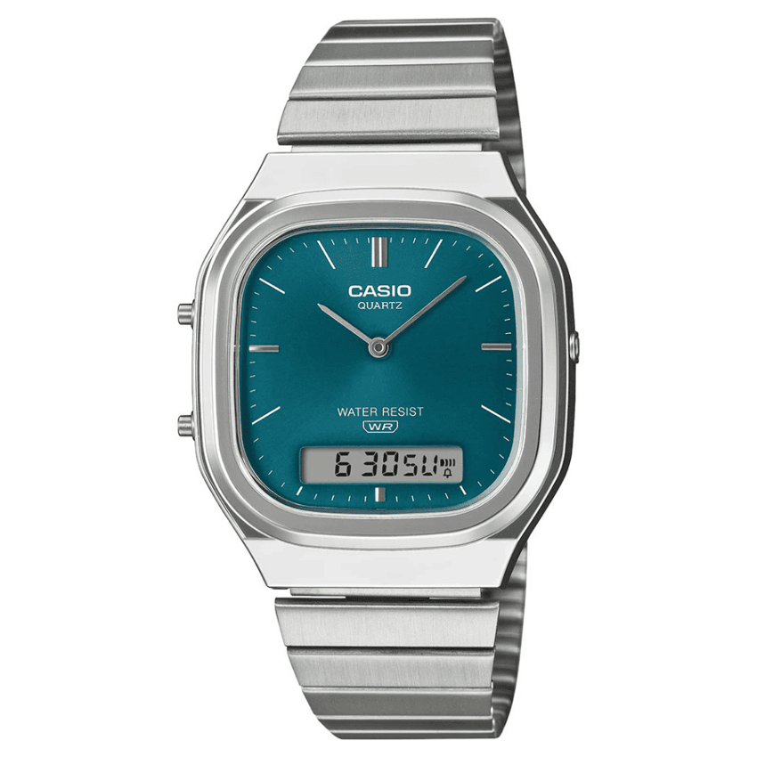 Casio, AQ-240E-3ADF, Unisex Saat, Casio RETRO AQ-240E-3ADF Kol Saati