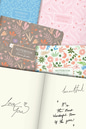 4'lü Flower Garden Defter Seti Çizgisiz 13x20 
