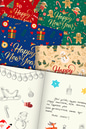 4'lü Happy New Year Defter Seti Çizgisiz 13x20 