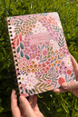 Botanical Spiralli Defter Çizgili Pembe 17x24 cm