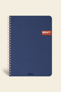 Kraft Ofis Defteri, Spiralli Çizgili Lacivert Defter | LeColorKraft Ofis Defter Spiralli Çizgili Lacivert