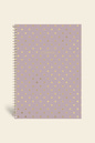 HOŞ GELDİN BEBEĞİM ANI DEFTERİPuantiyeli Defter Çizgili Lila 17x24 cm