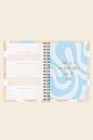 Süresiz Planlayıcı Spiralli Ajanda Defter Marble 17x24 cm