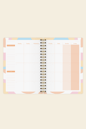 Süresiz Planlayıcı Spiralli Ajanda Defter Marble 17x24 cm