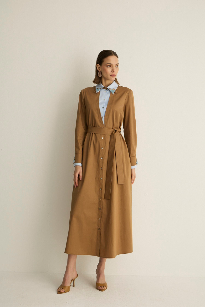 30016 ALLEGRA ELBISE Kahve