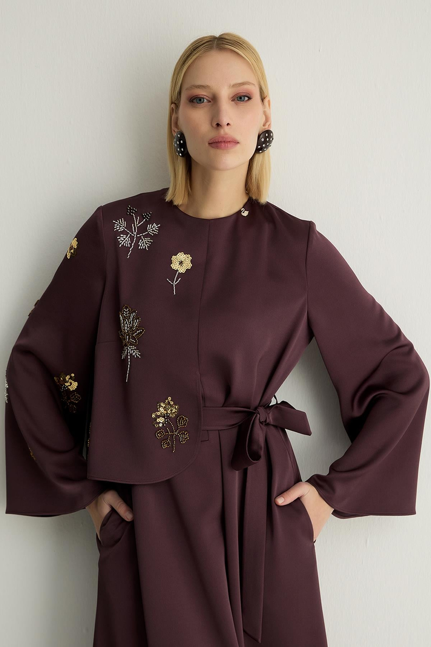 30030 MOCHA ELBİSE Kahve